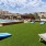 Large corn hole with activity field