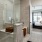 Glass showers and ample counter space