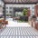 Grilling station and lush landscaping